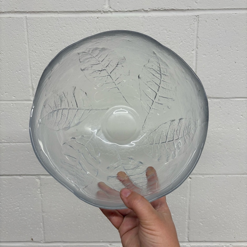 Kosta Boda Leaf Bowl, Clear Glass Serveware